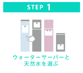 機種と天然水を選択画像