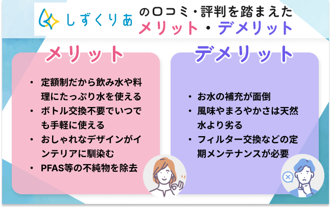 しずくりあのメリット・デメリット